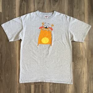 Vintage PBS Kids Fetch With Ruff Ruffman T-Shirt Men's Size L Gray RARE